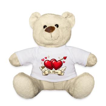 Be Mine: Doppelherzen mit Pfeil - Teddy - Sonnengelb - Vorne