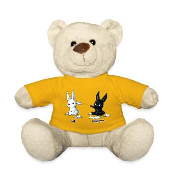 Fear Bunny Meme Design - Teddy Bear - sun yellow - Front