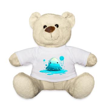 Blauer Wasserjelly mit Lächeln - Teddy - Sonnengelb - Vorne