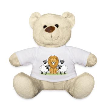 Löwe in der Mitte und wollige Gefährten - Teddy - Sonnengelb - Vorne