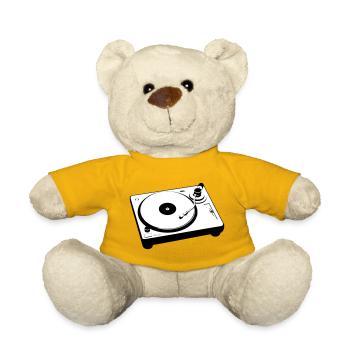 Turntable Plattenspieler DJ - Teddy Bear - sun yellow - Front