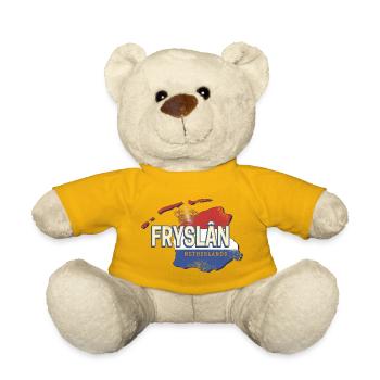 Friesland Niederlande Landkarte Holland Sovenir - Teddy - Sonnengelb - Vorne