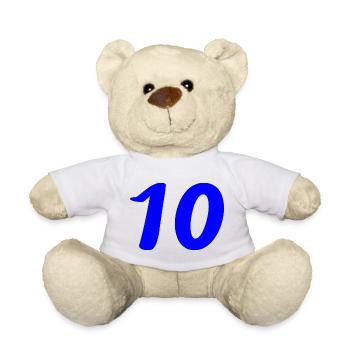 10. 10 YEARS. 10th ANNIVERSARY. 10 YEAR ANNIVERSARY. - Teddy Bear - sun yellow - Front