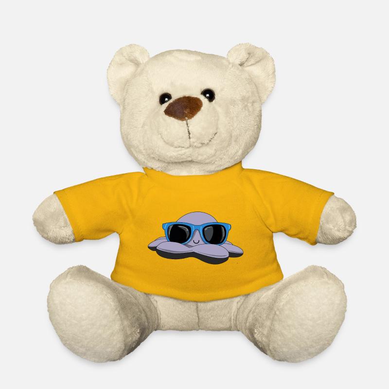 Sommerliche Krake - Teddy - Sonnengelb