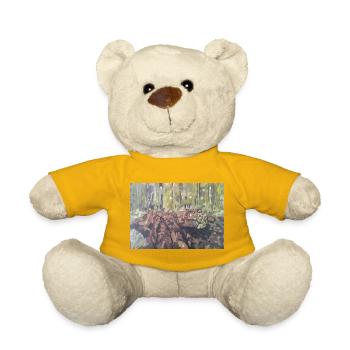 Baumstämme im Wald – eine impressionistische Landschaft - Teddy - Sonnengelb - Vorne