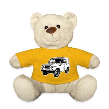 Véhicule tout-terrain UAZ (2 couleurs) - Nounours - jaune soleil - Devant