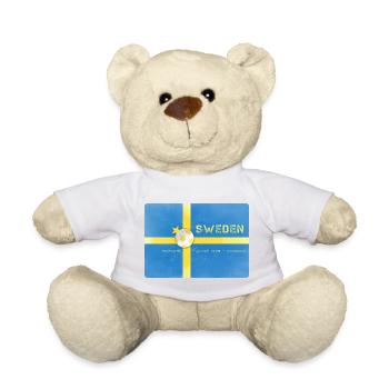 Maillot de football Suède Drapeau de football Suède - Nounours - jaune soleil - Devant