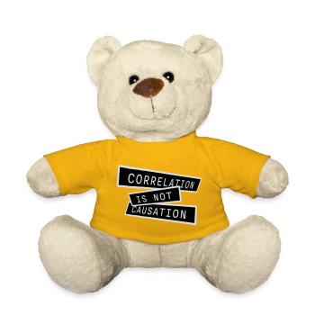 Correlation Is Not Causation Nerd Science - Teddy Bear - sun yellow - Front