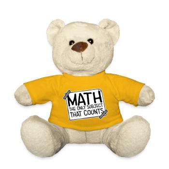 Math The Only Subject That Counts Nerd Mathe Logo - Teddy Bear - sun yellow - Front