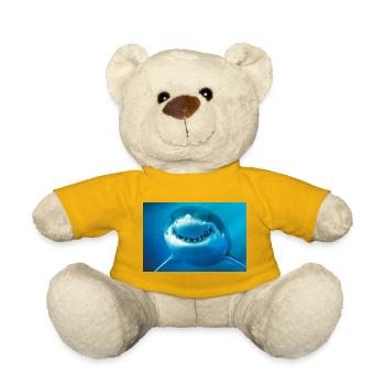 Lächelnder Hai unter Wasser - Teddy - Sonnengelb - Vorne
