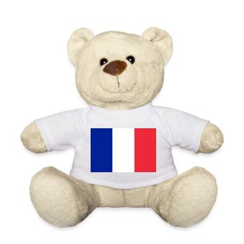 drapeau autocollant du drapeau de la France - Nounours - jaune soleil - Devant