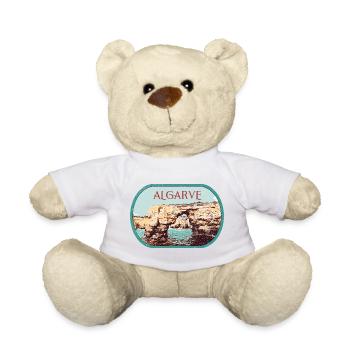 Retro badge, Algarve Portugal, beach summer sun - Teddy Bear - sun yellow - Front