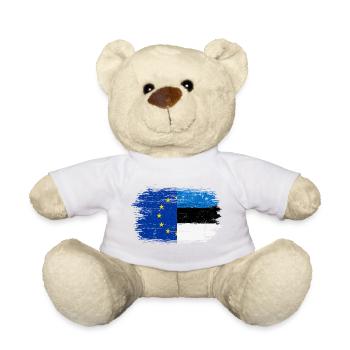 Fusion der EU-deutschen Flagge - Teddy - Sonnengelb - Vorne