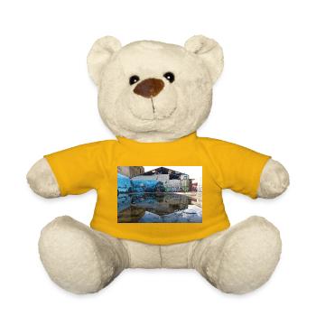 Urban Reflections – Blue Graffiti - Teddy Bear - sun yellow - Front
