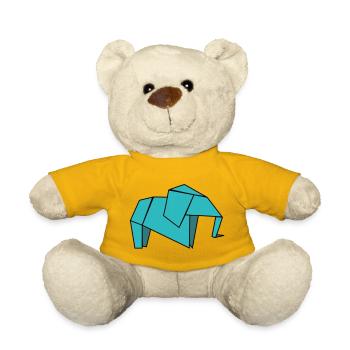 Origami Elephant - Teddy Bear - sun yellow - Front