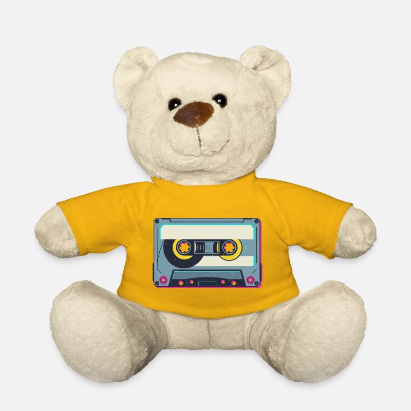 Retro Cassette - Teddy Bear - sun yellow
