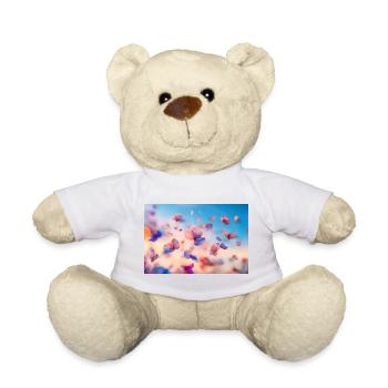 Flowing blossoms in pastel - Teddy Bear - sun yellow - Front