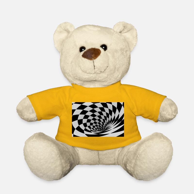 Spirale Noir et Blanc Hypnotique - Nounours - jaune soleil