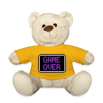 Game Over Schild Retro Gamer - Teddy - Sonnengelb - Vorne