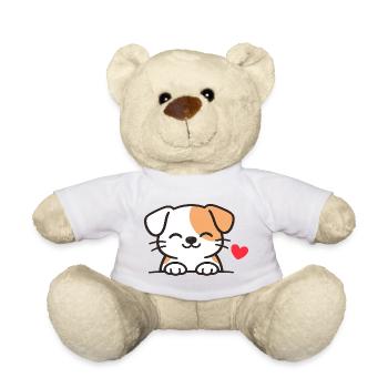 Süßer Hund mit Herz - Teddy - Sonnengelb - Vorne