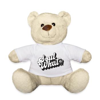 SoulWhat?! - Schwarzweiß-Logo - Teddy - Sonnengelb - Vorne