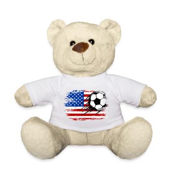 USA Flag Football used - Teddy Bear - sun yellow - Front