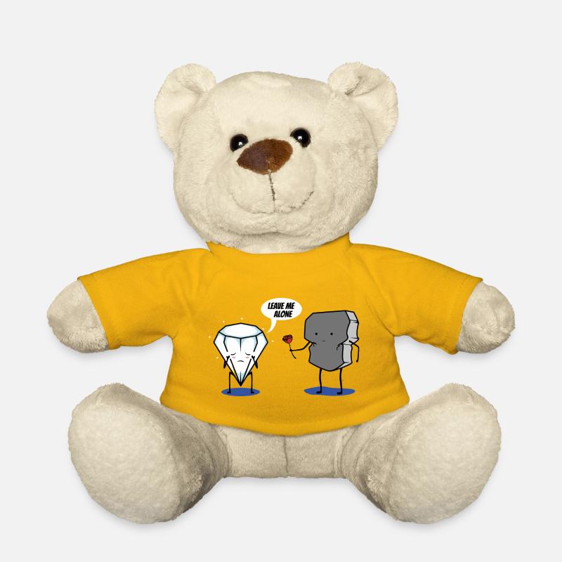Eisblock und Stein zerbricht Herz - Teddy - Sonnengelb