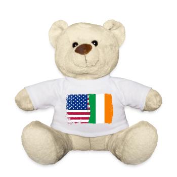 Flag Fusion: Stars and Shamrock - Teddy Bear - sun yellow - Front