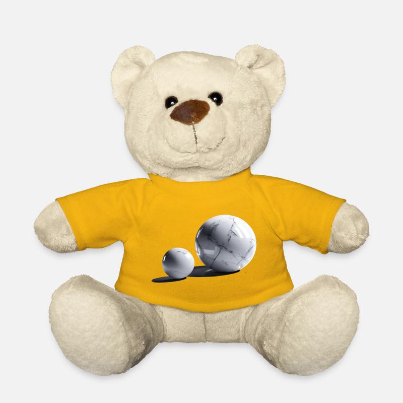 Marble Ball/Sphere - Teddy Bear - sun yellow