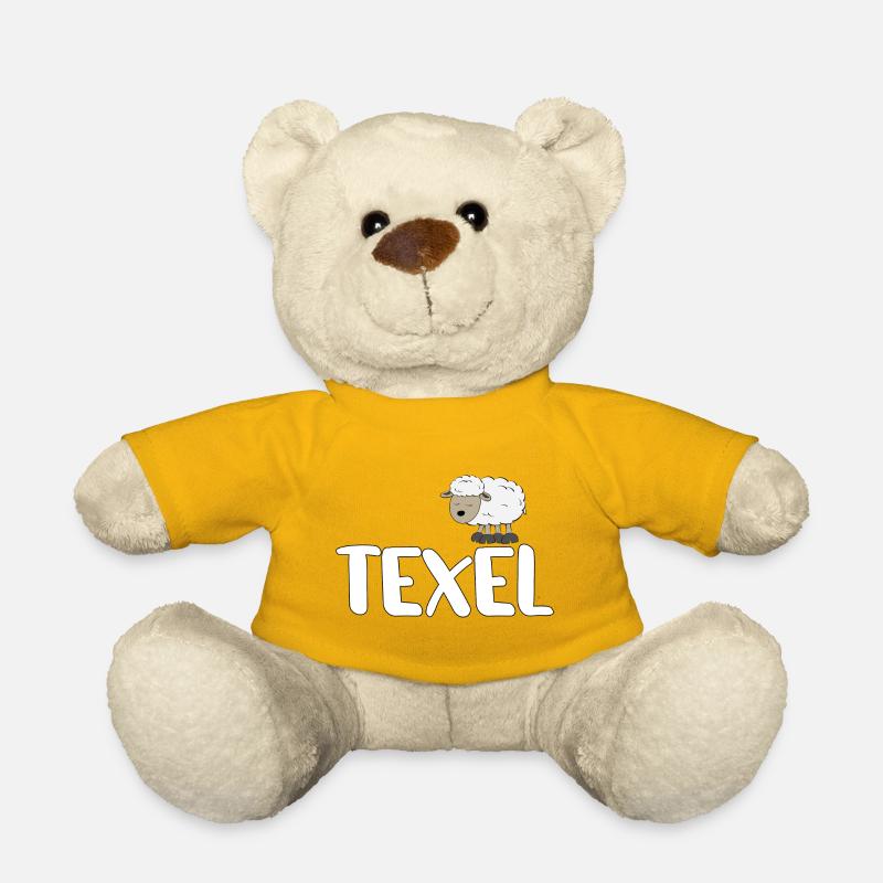 Schaf Texel (bunte Version) - Teddy - Sonnengelb