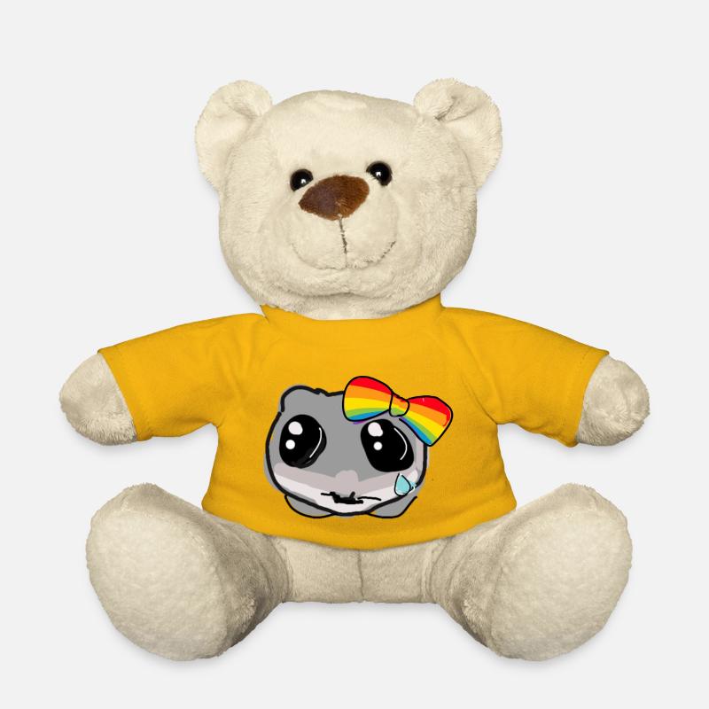 LGTB,illustration,rainbow,sad hamster - Teddy Bear - sun yellow