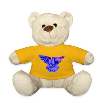 Taube blau - Teddy - Sonnengelb - Vorne