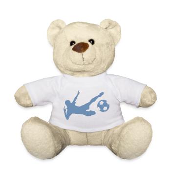 Silhouette minimaliste joueur de football - Nounours - jaune soleil - Devant