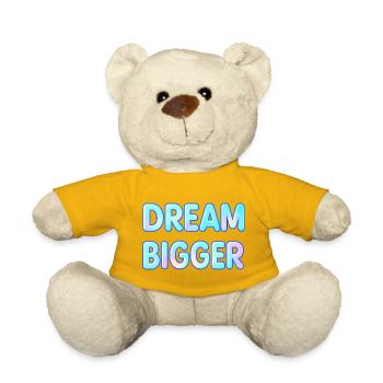 Dream Bigger Gradient Typography - Teddy Bear - sun yellow - Front