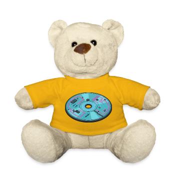Digitale Zukunft Computer 90er Retro Design - Teddy - Sonnengelb - Vorne