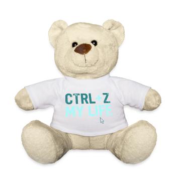 Developer Fun Hoodie, CTRL+Z My Life , Mug - Teddy Bear - sun yellow - Front