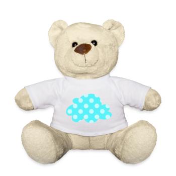 Cloud Dots Dots Nursery Decoration Kids Weather - Teddy Bear - sun yellow - Front