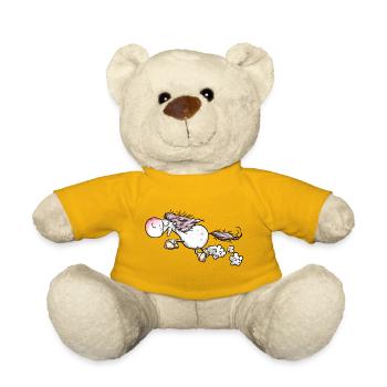 Horse gives full throttle - Horses - Gallop - Pony - Teddy Bear - sun yellow - Front