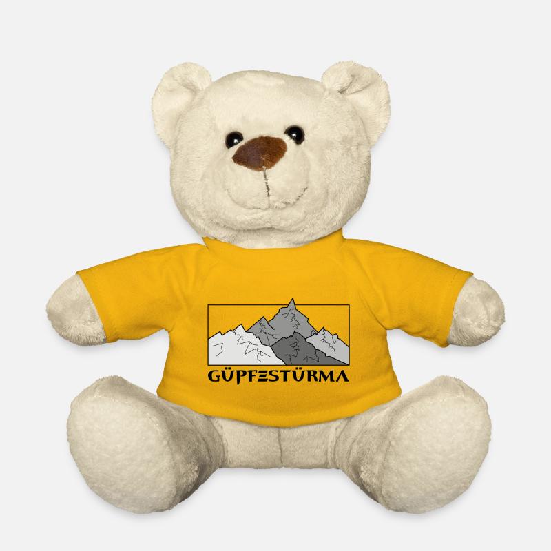Güpfestürma - Summit climber, Austria Dialect - Teddy Bear - sun yellow