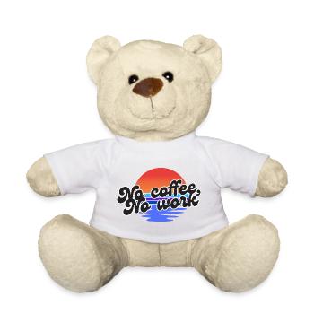 No coffee no work – Sunset retro fun - Teddy Bear - sun yellow - Front
