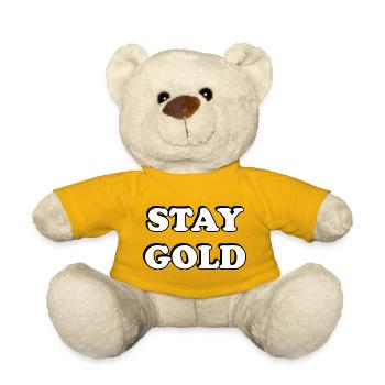 Reste en or Typographie audacieuse - Nounours - jaune soleil - Devant