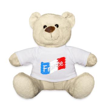 Drapeau de la France - Nounours - jaune soleil - Devant