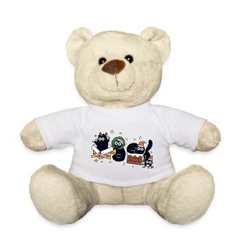 Funny Cats Reindeer Crew Xmas Parade, Kittens  - Teddy Bear - sun yellow - Front