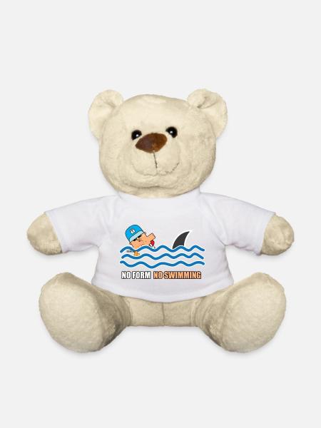 No Form No Swimming Cartoon - Teddy Bear - sun yellow