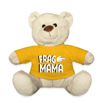 Demandez à Maman – Drôle de proverbe familial Design - Nounours - jaune soleil - Devant