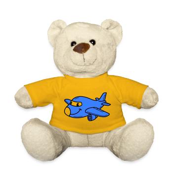 Airplane Kids - Teddy Bear - sun yellow - Front