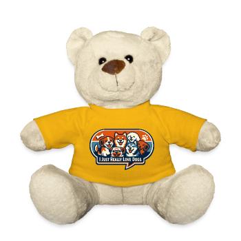 Ich liebe Hunde Patchdesign - Teddy - Sonnengelb - Vorne