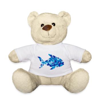 A fish made of shapes and patterns - Teddy Bear - sun yellow - Front