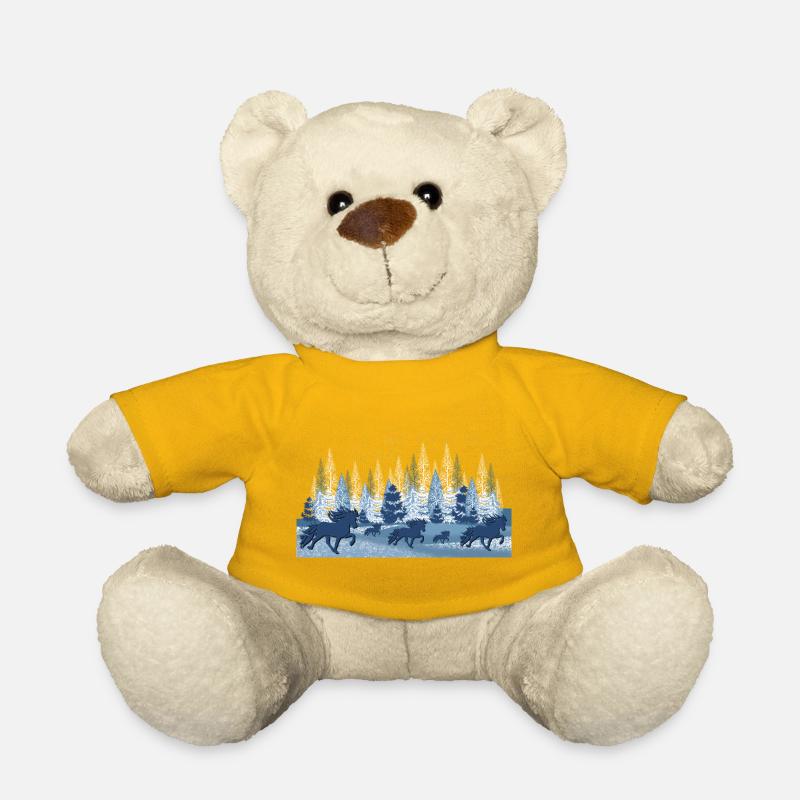 Winterlandschaft 2 mit Tölt - Teddy - Sonnengelb