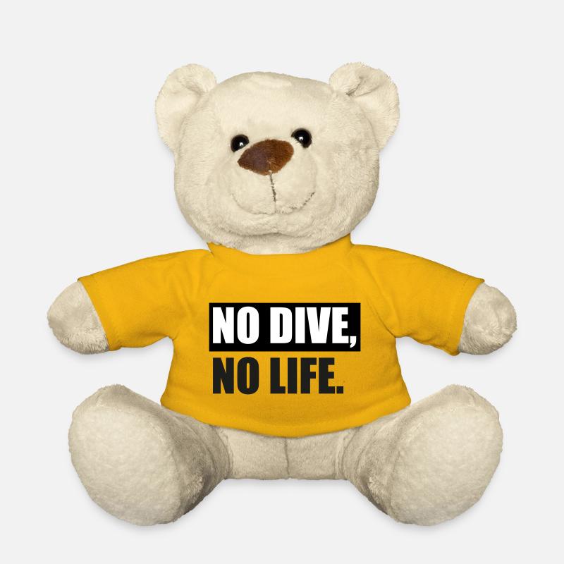 NO DIVE, NO LIFE. - Teddy Bear - sun yellow